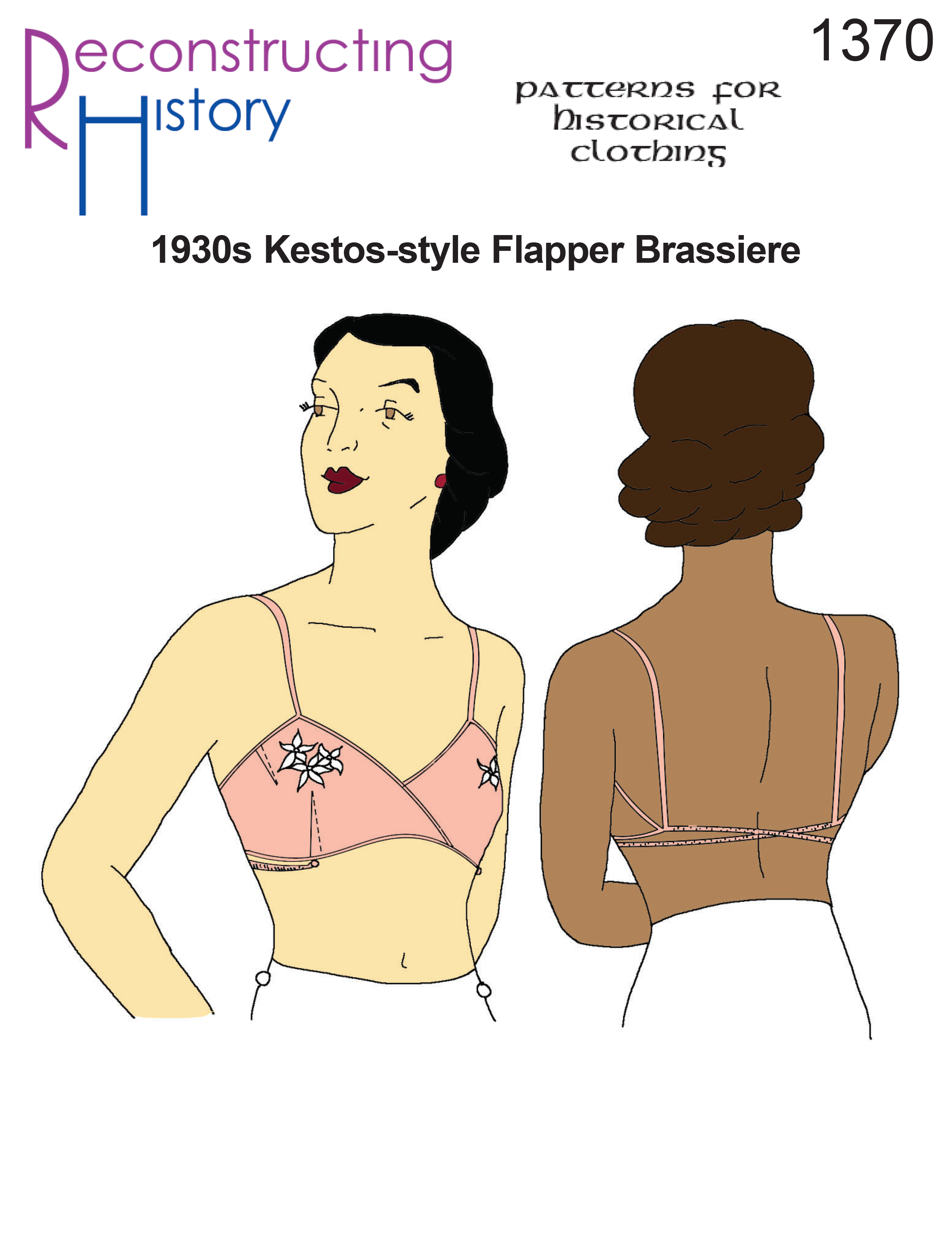 RH1370 — 1930s Kestos-style Flapper Brassiere sewing pattern –  Reconstructing History