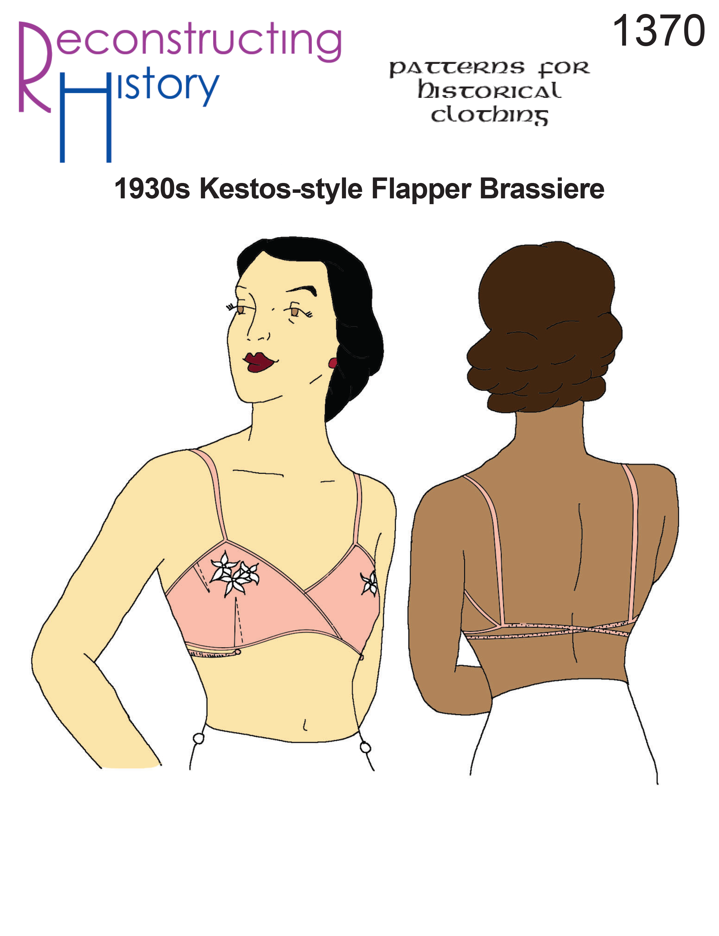 RH1370 1930s Kestos style Flapper Brassiere Sewing Pattern rh1370-1930s-kestos-style-flapper-brassiere-sewing-pattern