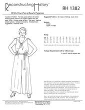 Load image into Gallery viewer, RH1382 — 1930s One-Piece Beach Pyjamas sewing pattern