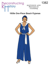 Load image into Gallery viewer, RH1382 — 1930s One-Piece Beach Pyjamas sewing pattern