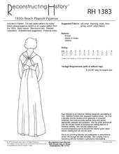 Load image into Gallery viewer, RH1383 — 1930s Beach Pyjama Play Suit sewing pattern