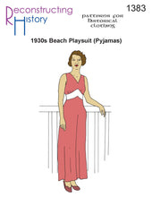 Load image into Gallery viewer, RH1383 — 1930s Beach Pyjama Play Suit sewing pattern