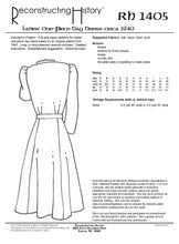 Load image into Gallery viewer, RH1405 — 1940 Ladies' One-Piece Dress sewing pattern