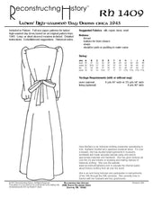 Load image into Gallery viewer, RH1409 — 1943 Ladies' High-Waisted Dress sewing pattern