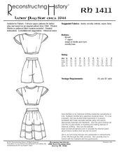 Load image into Gallery viewer, RH1411 — 1944 Ladies' Play Suit sewing pattern
