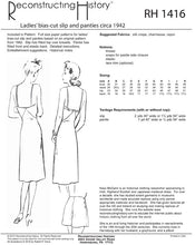 Load image into Gallery viewer, RH1416 — 1942 Bias-cut Slip and Panties sewing pattern
