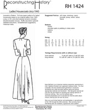 Load image into Gallery viewer, RH1424 — 1945 Housecoat sewing pattern