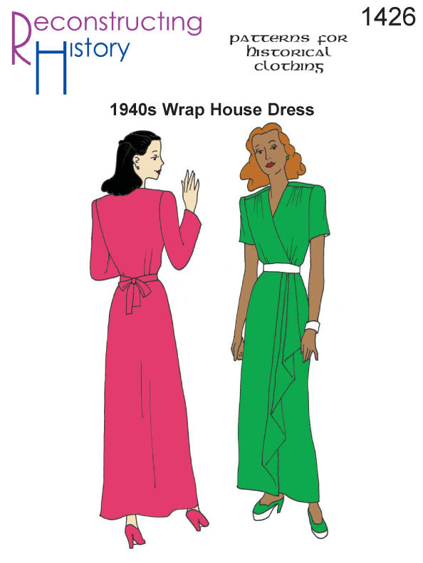 RH1426 — 1944 Wrap House Dress sewing pattern – Reconstructing History RH1426 — 1944 Wrap House Dress sewing pattern – Reconstructing History