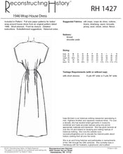Load image into Gallery viewer, RH1427 — 1946 Wrap House Dress sewing pattern