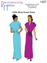 Load image into Gallery viewer, RH1427 — 1946 Wrap House Dress sewing pattern

