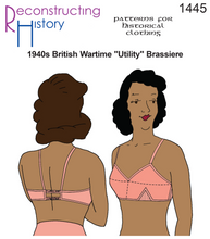 Load image into Gallery viewer, RH1445 — 1940s British Wartime &quot;Utility&quot; Brassiere sewing pattern
