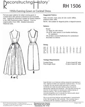 Load image into Gallery viewer, RH1506 — "The Sabrina Dress" 1955 Evening Gown or Cocktail Dress sewing pattern
