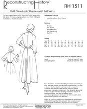 Load image into Gallery viewer, RH1511 — 1949 "New Look" Dresses with Full Skirts sewing pattern