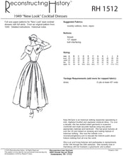Load image into Gallery viewer, RH1512 — 1949 &quot;New Look&quot; Cocktail Dresses sewing pattern
