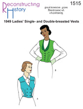 Load image into Gallery viewer, RH1515 — 1949 Ladies' Vests sewing pattern
