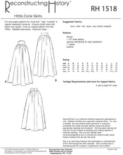 Load image into Gallery viewer, Back cover for our sewing pattern RH1518, 1950s circle skirts