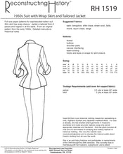 Load image into Gallery viewer, RH1519 — 1950s Ladies' Suit with Wrapped Skirt and Tailored Jacket sewing pattern