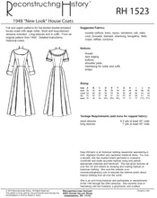 Load image into Gallery viewer, RH1523 — 1949 "New Look" House Coat or Hostess Dress sewing pattern