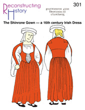Load image into Gallery viewer, RH301 — Shinrone Irish Renaissance Gown sewing pattern