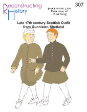 Load image into Gallery viewer, RH307 — 17th century Scottish Man's Outfit from Gunnister Shetland sewing pattern