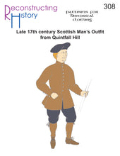 Load image into Gallery viewer, RH308 — 17th century Scottish Man&#39;s Quintfall Hill Outfit sewing pattern
