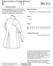 Load image into Gallery viewer, RH312 — Irish Tipperary Jacket sewing pattern