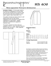Load image into Gallery viewer, RH409 — Heian Japanese Lady&#39;s Underthings (Kosode and Hakama) sewing pattern
