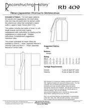 Load image into Gallery viewer, RH409 — Heian Japanese Lady's Underthings (Kosode and Hakama) sewing pattern