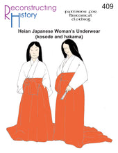 Load image into Gallery viewer, RH409 — Heian Japanese Lady's Underthings (Kosode and Hakama) sewing pattern