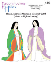 Load image into Gallery viewer, RH410 — Heian Japanese Lady's Informal Robes (Uchigi & Uwagi) sewing pattern