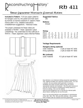 Load image into Gallery viewer, RH411 — Heian Japanese Lady's Formal Robes (Karaginu & Mo) sewing pattern