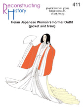 Load image into Gallery viewer, RH411 — Heian Japanese Lady's Formal Robes (Karaginu & Mo) sewing pattern