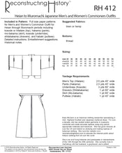 Load image into Gallery viewer, RH412 — Japanese Men's & Women's Commoners' Outfit sewing pattern