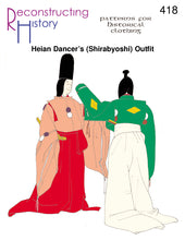 Load image into Gallery viewer, RH418 — Japanese Shirabyoshi Dancer's Outfit Woman's Kariginu or Suikan sewing pattern