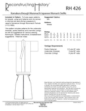 Load image into Gallery viewer, RH426 — Kamakura through Muromachi Japanese Ladies' Outfit sewing pattern