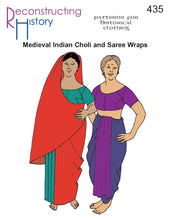 Load image into Gallery viewer, RH435 — Medieval Indian Choli and Saree Wraps sewing pattern