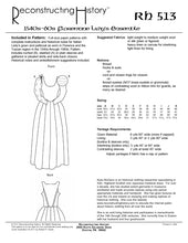 Load image into Gallery viewer, Back cover of our sewing pattern RH513, Florentine Lady's Oufit