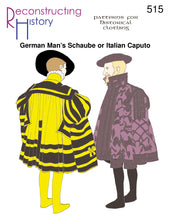Load image into Gallery viewer, RH515 — 1545-1550s Man's Schaube or Caputo sewing pattern