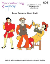 Load image into Gallery viewer, RH606 — Early Tudor Common Man's Outfit sewing pattern