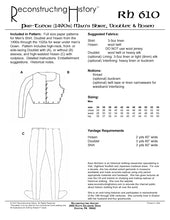 Load image into Gallery viewer, RH610 — 1490s to 1520s Men's Doublet and Hosen sewing pattern