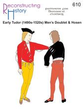 Load image into Gallery viewer, RH610 — 1490s to 1520s Men&#39;s Doublet and Hosen sewing pattern
