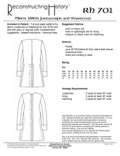 Load image into Gallery viewer, RH701 — 1680s Justacorps or Sleeved Waistcoat sewing pattern