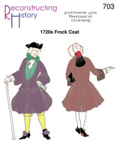 Load image into Gallery viewer, RH703 — 1720s Frock Coat sewing pattern