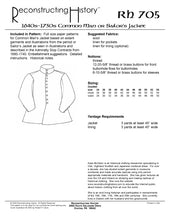 Load image into Gallery viewer, RH705 — Common Man's or Sailor's Jacket sewing pattern