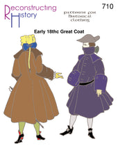 Load image into Gallery viewer, RH710 — Early 18thc Great Coat sewing pattern