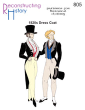 Load image into Gallery viewer, RH805 — 1820s Dress Coat sewing pattern