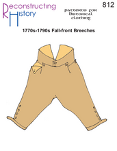 Load image into Gallery viewer, Front cover for our sewing pattern that makes men's breeches suitable for the 18th century, made from our sewing pattern. Whether you call it Georgian, Revolutionary War, American War of Independence, or whatever, we've got your butt covered.