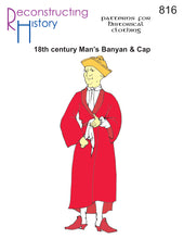 Load image into Gallery viewer, RH816 — 18th century Men&#39;s Banyan &amp; Cap sewing pattern
