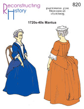 Load image into Gallery viewer, RH820 — 1720s-40s Mantua sewing pattern