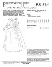 Load image into Gallery viewer, RH824 — 1740s-70s Closed Robe Anglais sewing pattern